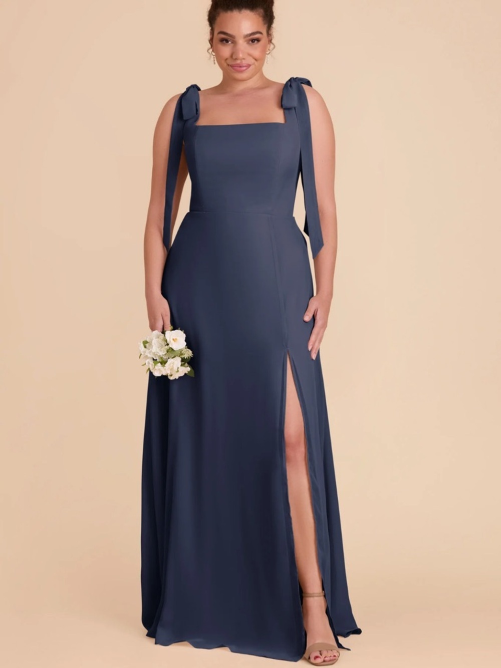 Birdy Grey Alex Chiffon Dress in Slate Blue NWT Size XL